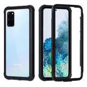 Samsung Galaxy S20 Plus Military Grade Shockproof Clear Heavy Duty Case Bumper Drop Protection Tough Cover (Black)