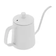 (White)350ml Gooseneck Coffee Kettle 304 Stainless Steel Long Spout Tea Pot F US