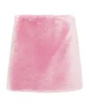 Prada Shearling Mini Skirt IT40 Begonia pink