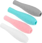 Veemoon 4pcs Silicone Ergonomic Grip Sleeve Non Slip Protective Cover for Stylus Pens Compatible with Apple Pencil Enhanced Control for Detailed Writing and Drawing Tasks