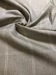12 yards De Le Cuona Fabrics Glenn Plaid Sand Linen Upholstery Fabric