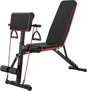 Juebueix All-in-One Ab Workout Bench, Ab Machine for Home Gym, Ab Workout Bench for Home Gym, Multi-Functional Adjustable Ab Crunch Machine, Ab Exercise Equipment for Abs Core Exercise Equipment