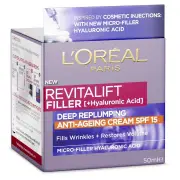 L'Oreal Paris Revitalift Filler Hyaluronic Acid Anti-Ageing Day Cream SPF 15 50ml