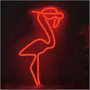 Hanging Art Neon Signs Red Flamingo Cute Animal LED Neon Light Acrylic Sign USB For Home Bedroom Wedding Wall Decor Hanging Night Lamp