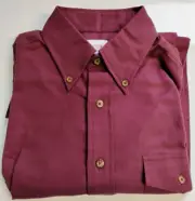 Brooks Brothers 346 Men's Shirt Size S Handsome Burgundy Color Cotton New w/ Tag