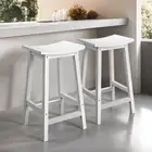 Bar Stools Set of 2, Wooden Kitchen Stools, Counter Stools for Kitchen Island (W