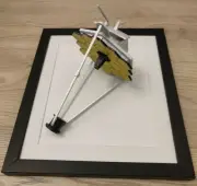 3d printed James Webb Space Telescope Mirror with frame - Webb/NASA, PAINTED