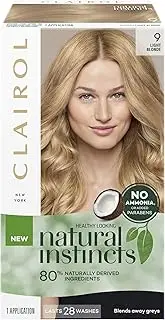 Clairol Natural Instincts Semi-Permanant Hair Colour, 9 Light Blonde, Ammonia Free, Natural Hair Colour