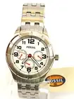 NWT Fossil BQ1408 Women’s Chronograph Stainless Steal Bracelet White Dial Watch