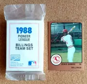 1988 (ProCards) Billings Mustangs Factory Sealed Team Set ~ Reggie Sanders 1st
