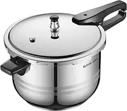 SUPOR Pressure Cooker, Stainess Steel Pressure Pot, 90kPa Pressure Cooking, Multi-purpose Stew/Boil/Steam/Braise, 5-Fold Safety Security, Compatible with Gas & Induction Cooker, Silver (7 Liters)