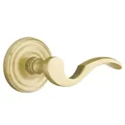 Emtek Cortina Door Lever Passage Set Regular Rosette Satin Brass