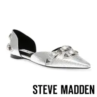 在飛比找Yahoo奇摩購物中心優惠-STEVE MADDEN-DALIA 鉚釘尖頭平底鞋-銀色