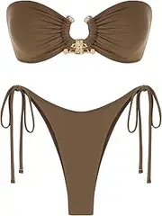 [ZAFUL] Womens Watermelon High Cut Swimwear High Waist Fruit Bikini Set