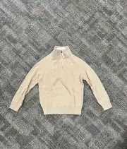 Crewcuts by Jcrew Boys Tan/brown Quarter Zip Pullover Sweater Size 4/5