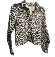 K. Kijak x H&M Zebra Print Cropped Jacket Girl’s Size 14