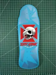 Tony Hawk BLUE Powell Peralta Bones Brigade Rare Skateboard Deck