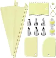 Pipe Bags and Nozzles Sets,15pcs Tips Icing and Piping,Icing Piping Kit Complex Designs Heavy Duty Tools
