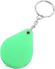 Mini Pocket Keychain Magnifier 10X Magnification Portable Magnifying Glass Outdoor Reading (Green)
