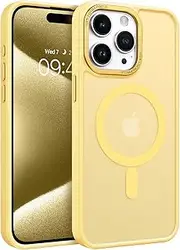 [BENTOBEN] Case for iPhone 15 Pro Max, Skin-Friendly Touch Slim Shockproof Cover Supports Magnetic Wireless Charging, Full-Body Protective Phone Case for iPhone 15 Pro Max 6.7 inch, Yellow