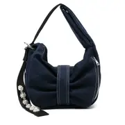 [Simone Rocha] Simone Rocha Bow Pearl-embellished Shoulder Bag ONE SIZE BLUE