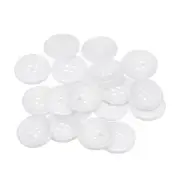 20pcs Sewing Buttons 7/8" Resin Round Flat 4-Hole Craft Buttons, White
