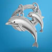 在飛比找momo購物網優惠-【Metalmorphose】MTM海豚造型質感鑰匙圈(滿6