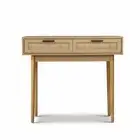New Rattan Console Table Drawer Storage Hallway Tables Drawers