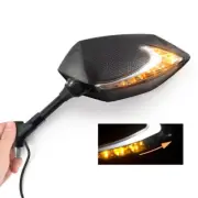 KiWAV Carbon Mirrors Lucifer LED Sequential Effect for Harley Street 750 2015-