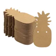 200 Pcs Pineapple Pattern Kraft Paper Earring Display Cards, Light Brown Earr...
