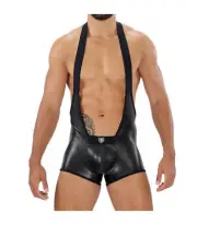 TOF Paris Fetish Singlet (Black & Black White)