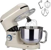 Multifunction Electric Stand Mixer 5.8qt 6 Speed Control Electric Kitchen Aid Mixer with Stainless Steel and Mixing Bow Dishwasher Safe Food Mixer for Pasta Baking Bread Cakes Cookie Pizza Egg