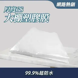 【SMILE】溫室薄膜 封窗戶防風防雨布 家用花棚 塑膠布 大棚塑膠膜 4-PC34(透明塑膠膜 油漆裝修 防塵膜)