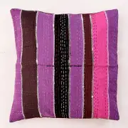 Indian Kantha Throw Couch Sofa Pillow Cover Patchwork Cushion Boho Pillow Sham