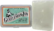 Gentleman Jon 3.7 Ounce Alum Block in Plastic Case | Upgrade Your Shave - Soothing Aftershave Solution for Shaving Razor Burn Relief - Travel Friendly Durable Plastic Case Included