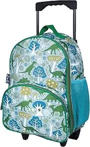 [Wildkin] Kids Rolling Luggage – Carry-On Size for School & Overnight Travel, Dinomite Dinosaurs, 16 x 12 6 inches, Dinomite Dinosaurs