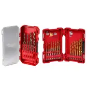 Cobalt Red Helix Drill Bit Set for Drill Drivers and SHOCKWAVE Titanium Drill