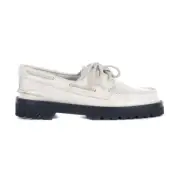 Sperry Top-Sider x Malbon Women's Authentic Original 3-Eye Bone Crocodile Lea...