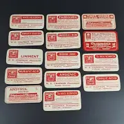 Vtg Original Pharmacy Drug Poison Labels W.E. CHAPMAN, Pharm Fairlee Vermont