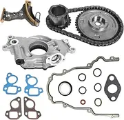 Timing Chain Kit and Oil Pump M295HV & Timing Cover Gasket TCS45993 Replacement for 2007-2013 Avalanche Express 2500 Silverado Suburban,for Sierra Cadillac Yukon H3 4.8L 5.3L 6.0L 6.2L