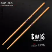 7A DRUM STICKS CHAOS 7A DRUMSTICKS – BLUE LABEL x6 PAIRS AMERICAN HICKORY