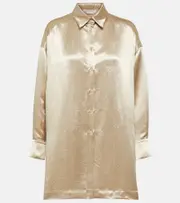 [Max Mara] Max Mara Bacio satin shirt UK 2 white