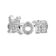 ANYCO Ring Silver English Mother's Day Light Luxury Ring 925 Silver Gift Rings For Women Size 9