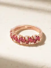 [Suzanne Kalan] Suzanne Kalan - 18-karat Rose Gold, Ruby And Diamond Ring - 7 1/2 7 1/2 Gold