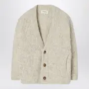 [American Vintage] Short Cardigan In Beige Alpaca Blend 9 Y Beige
