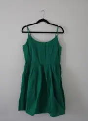 Princess Highway 'Poppy Frock' Fit and Flare Green Spaghetti Strap Dress Size 12