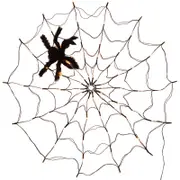 Halloween pendant spider web lamp decoration scene layout props with lights spider web cross-border new luminescent spider nest