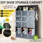 60 Pairs Stackable Shoe Storage Box Organiser Cube DIY Shoe Rack 30 Tier Black