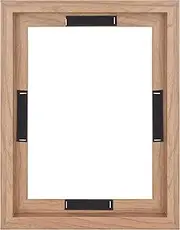 MCS Canvas Float Frames 9x12 Frame, Walnut Wood Grain Frame for Finished Canvases, Vertical & Horizontal Wall Hanging Large Frame with Adhesive for Canvas Paintings (1-Pack)