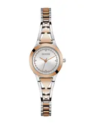 GUESS Women's Rose Gold Silver Tessa Watch